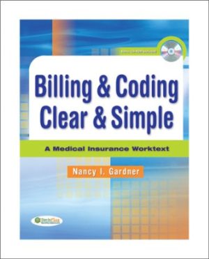 Test Bank for Billing & Coding Clear & Simple 1st Edition By Gardner