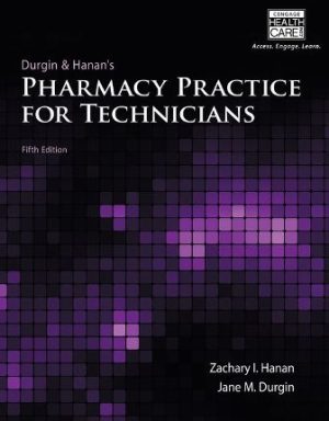 Test Bank for Pharmacy Practice for Technicians 5th Edition Hanan