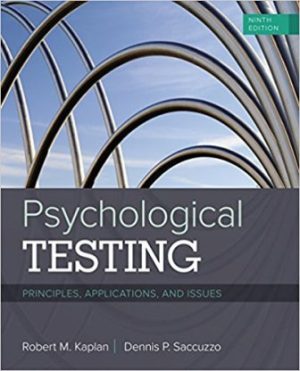 Test Bank for Psychological Testing 9th Edition Kaplan